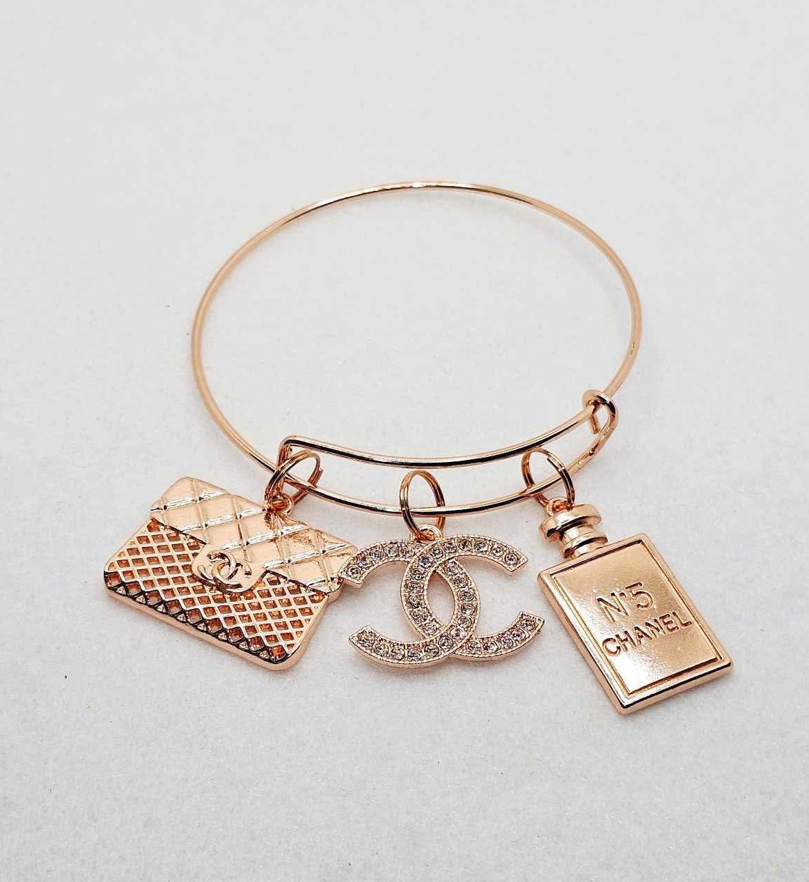Rose Gold Charm Bangles