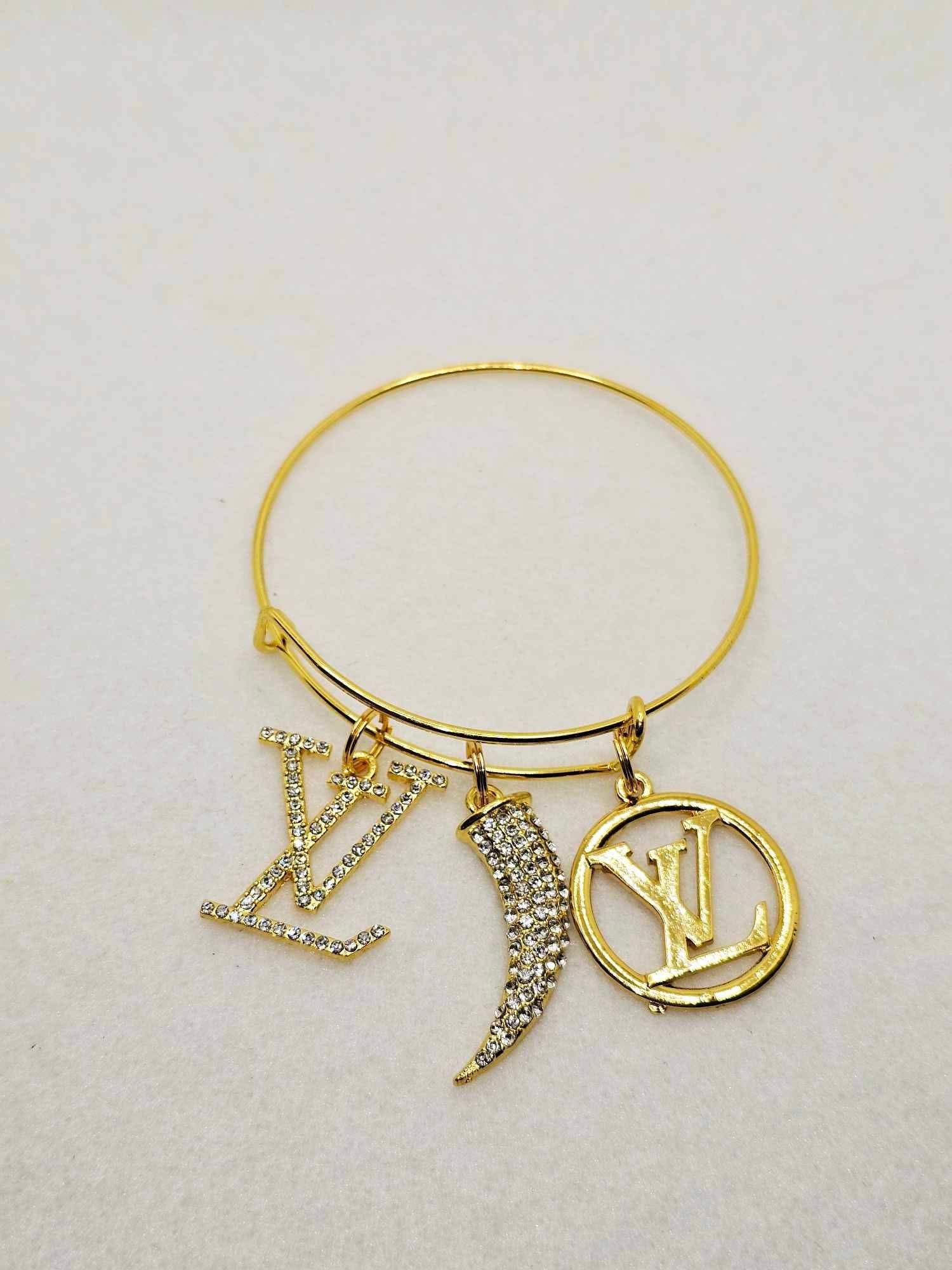 Gold Charm Bangles