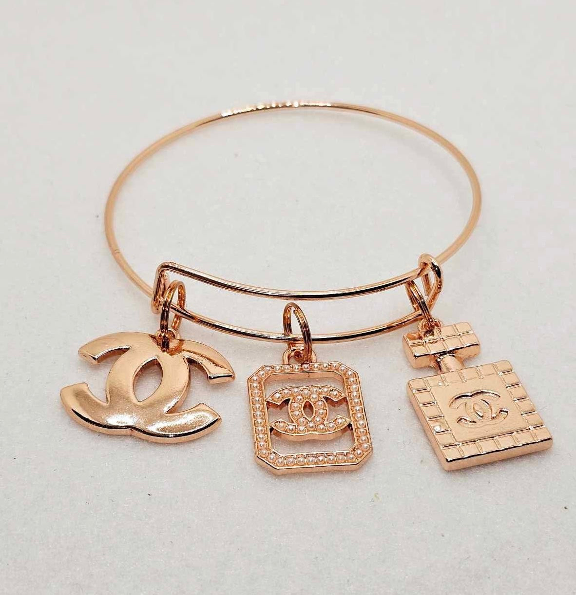 Rose Gold Charm Bangles
