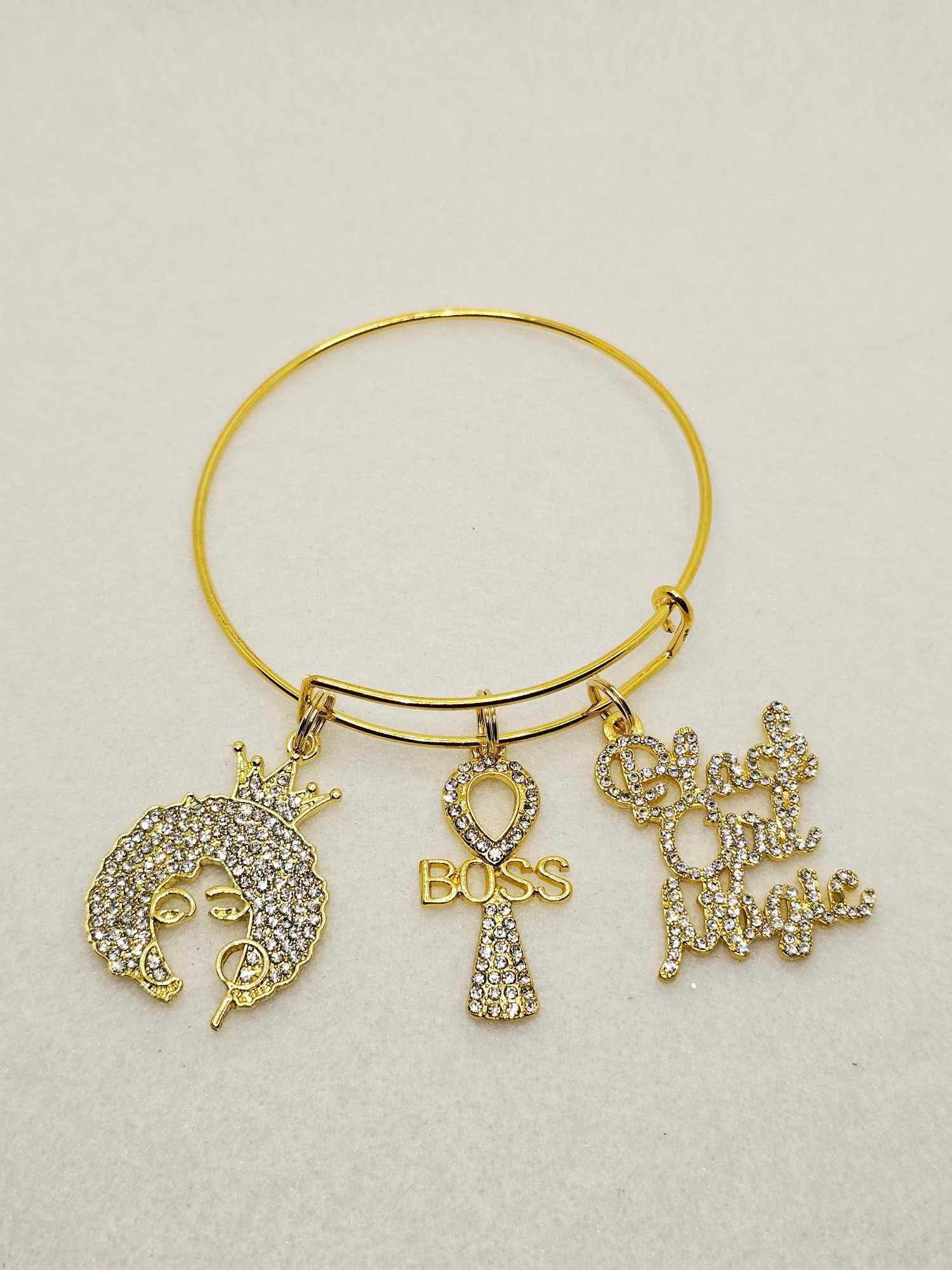 Gold Charm Bangles