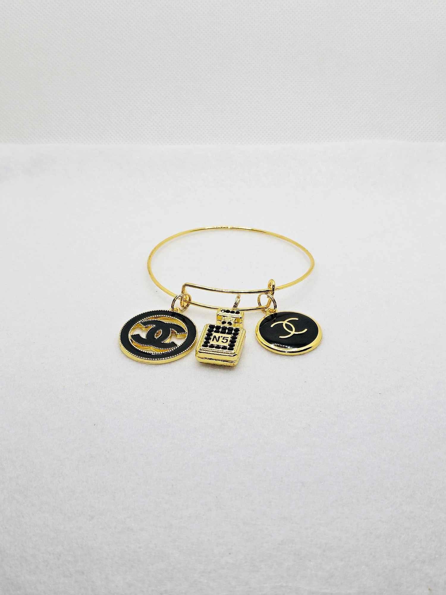 Gold Charm Bangles