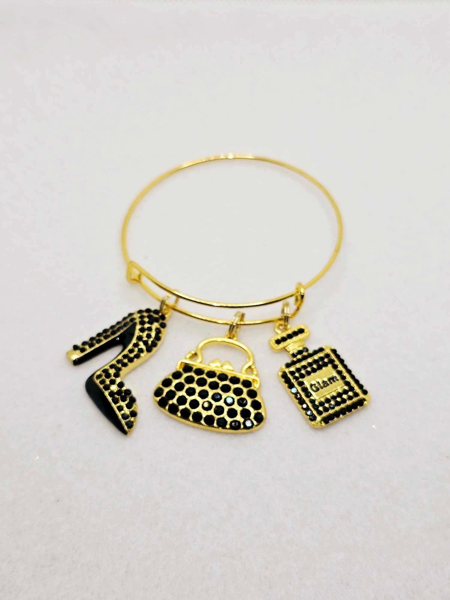Gold Charm Bangles