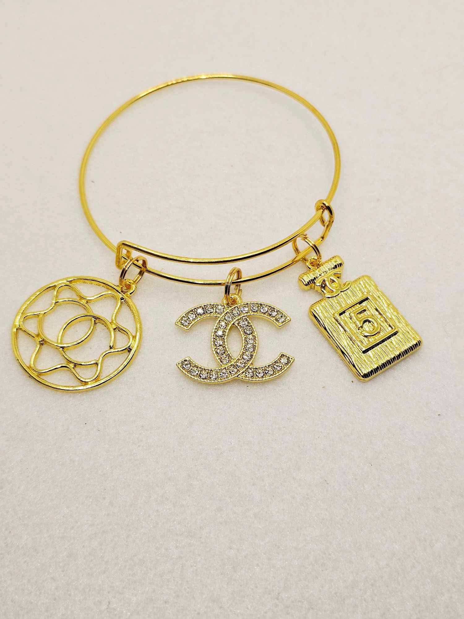 Gold Charm Bangles