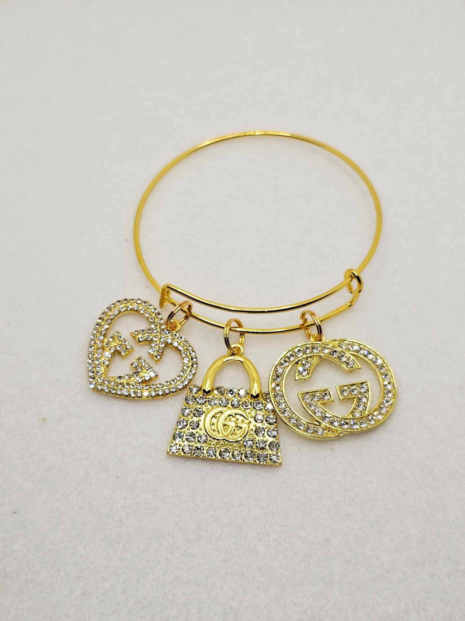 Gold Charm Bangles