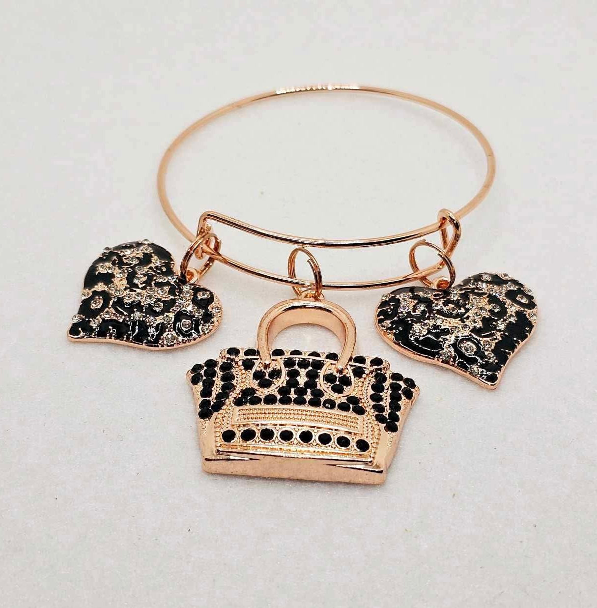 Rose Gold Charm Bangles