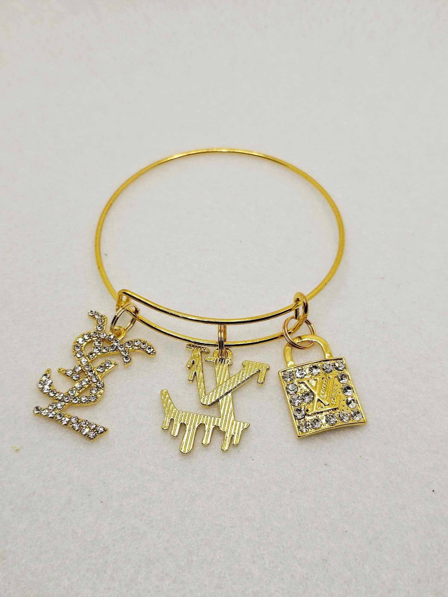 Gold Charm Bangles