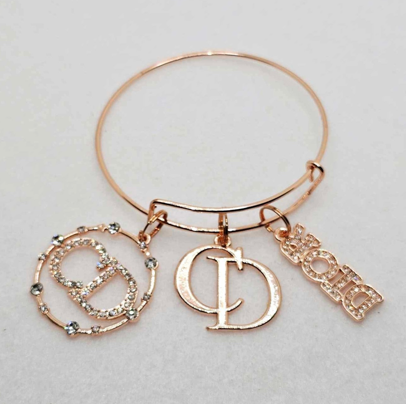 Rose Gold Charm Bangles