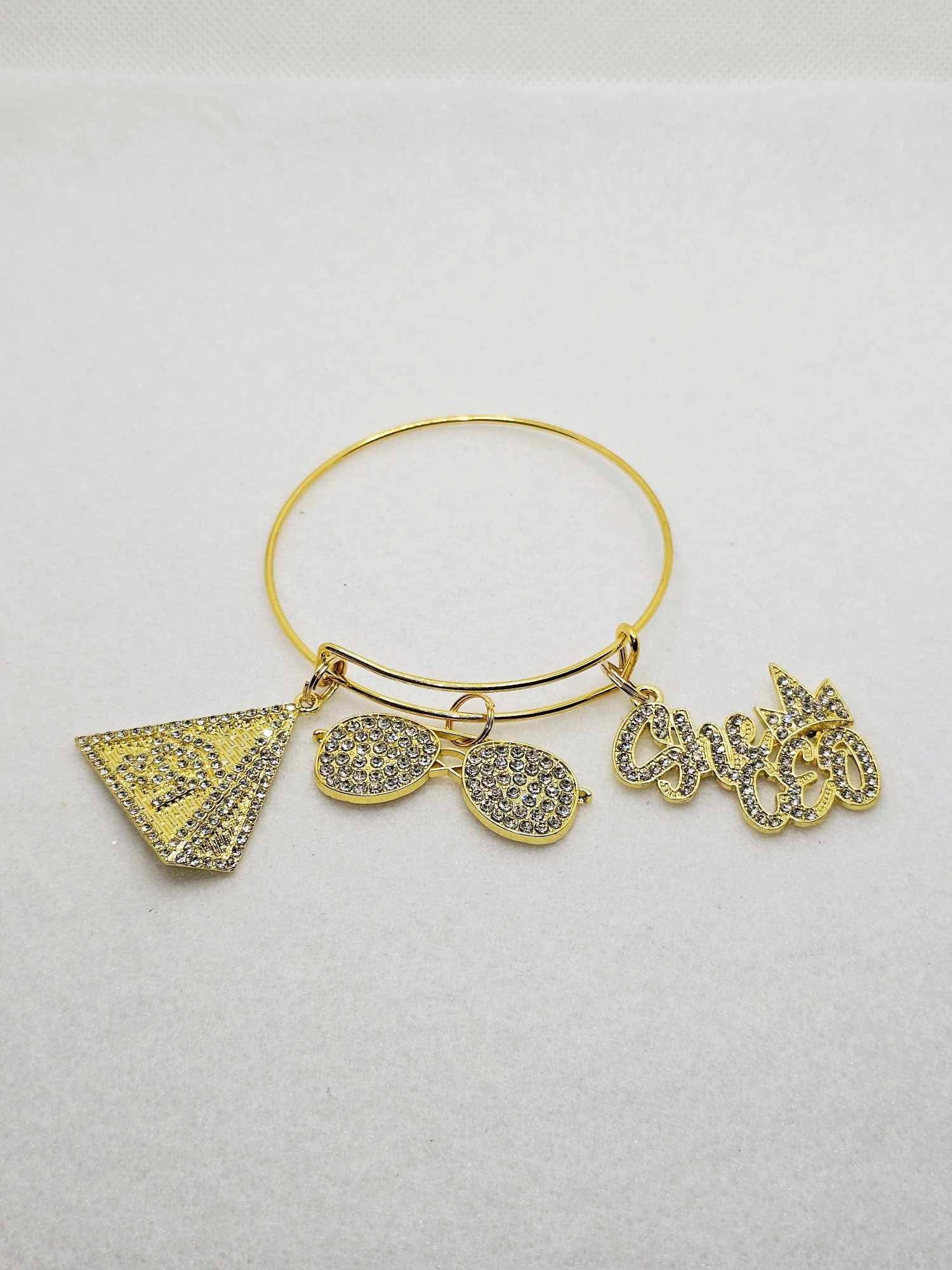 Gold Charm Bangles