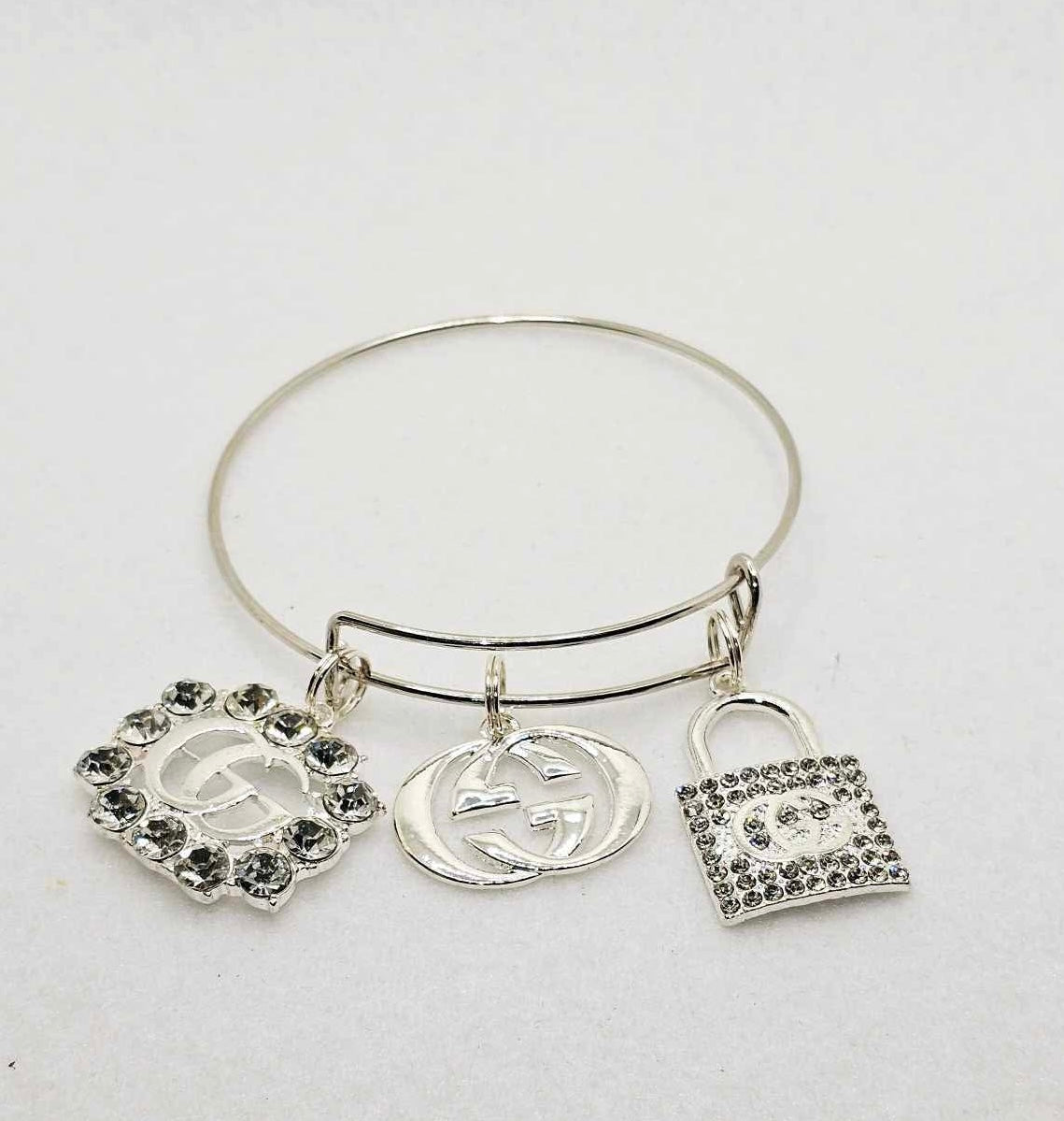 Silver Charm Bangles