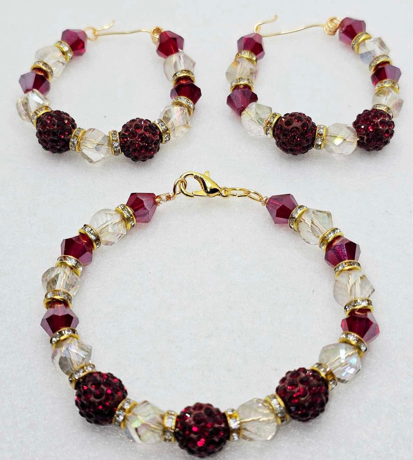 Beaded Crystal Bracelets & Earrings