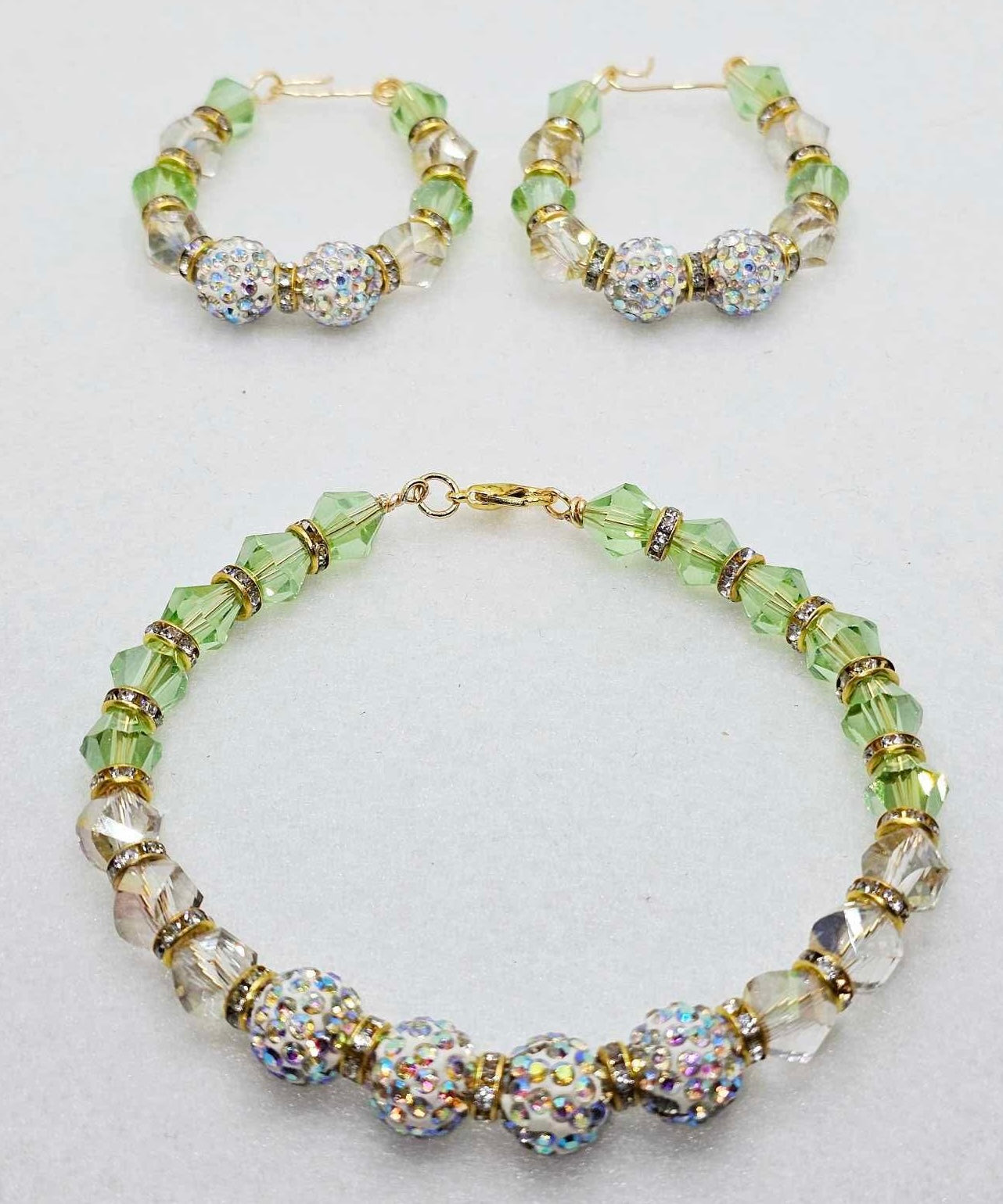 Beaded Crystal Bracelets & Earrings