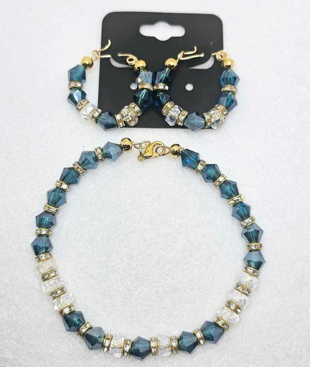 Beaded Crystal Bracelets & Earrings