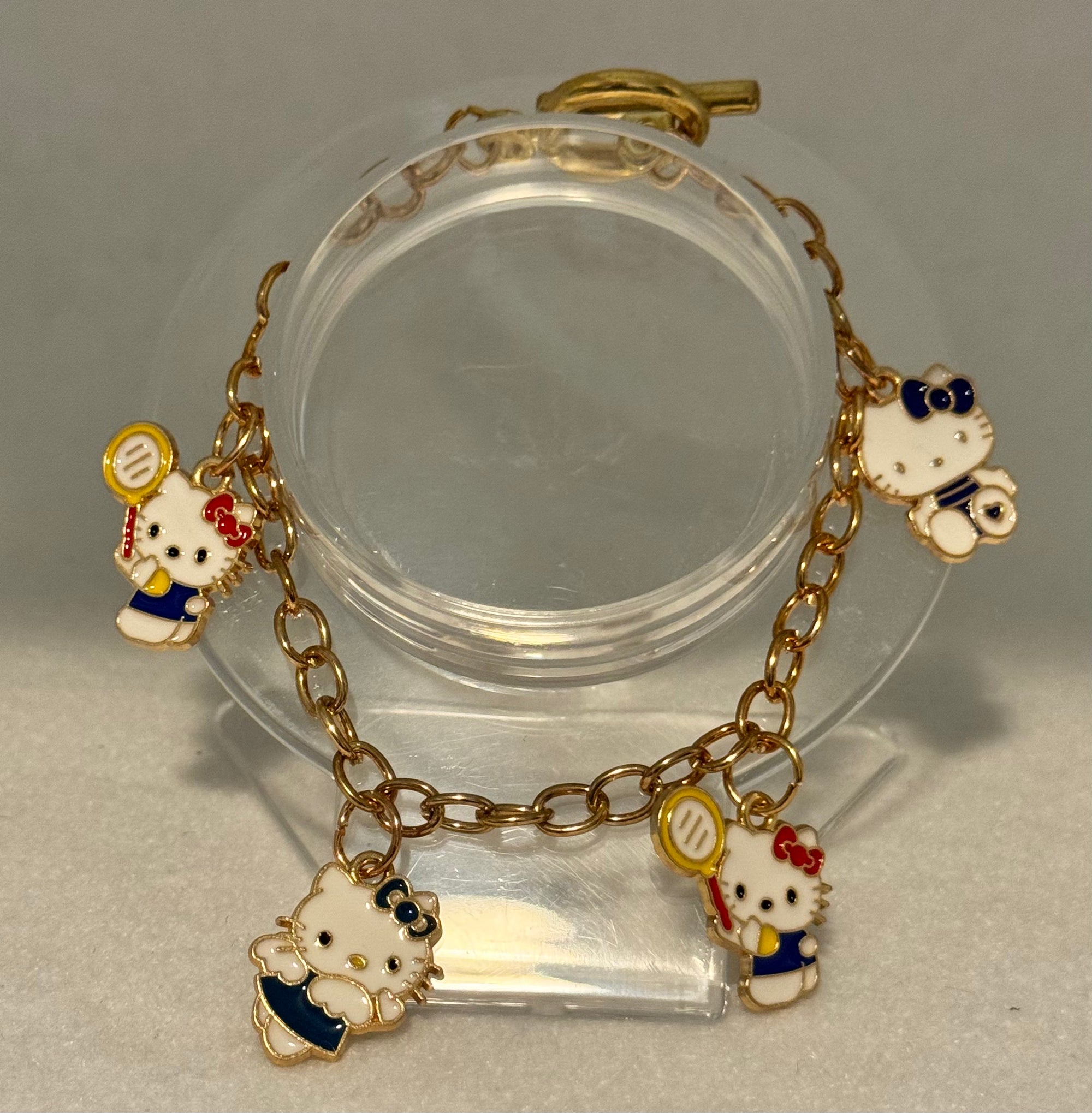 Gold Chain link Charm Bracelets
