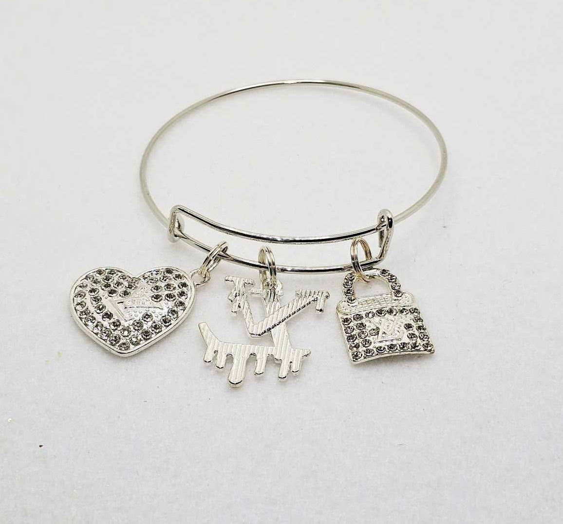 Silver Charm Bangles
