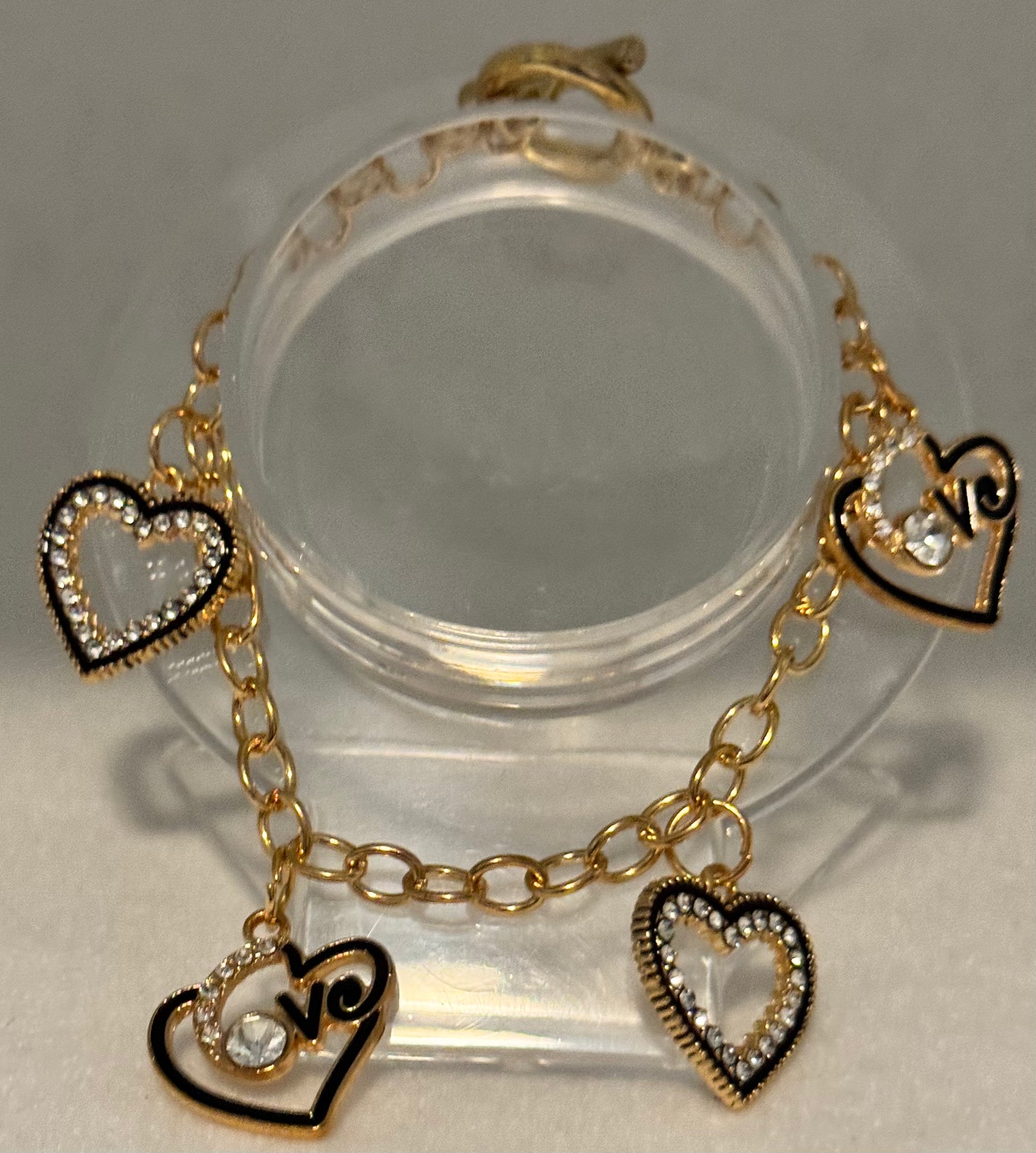 Gold Chain link Charm Bracelets