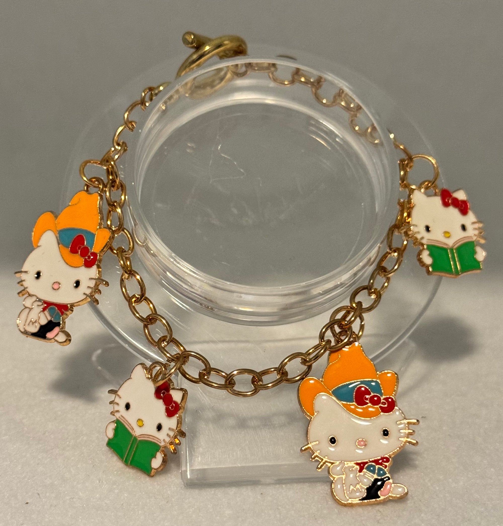 Gold Chain link Charm Bracelets
