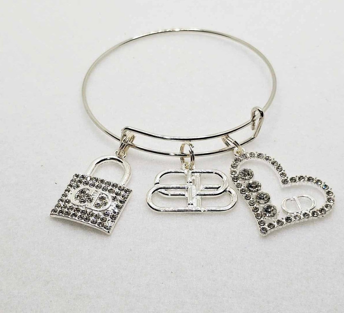 Silver Charm Bangles