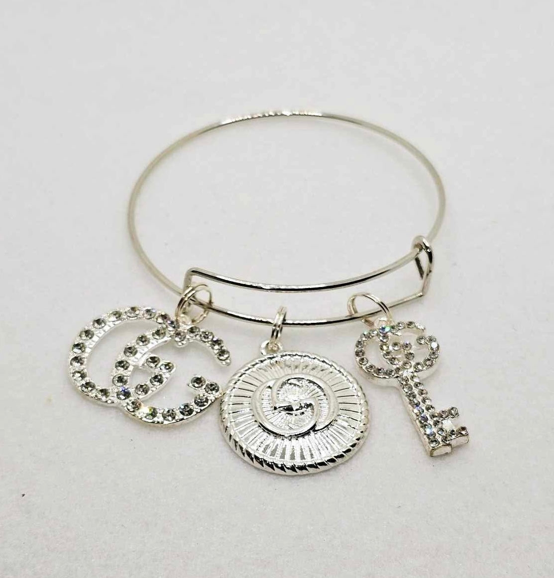Silver Charm Bangles