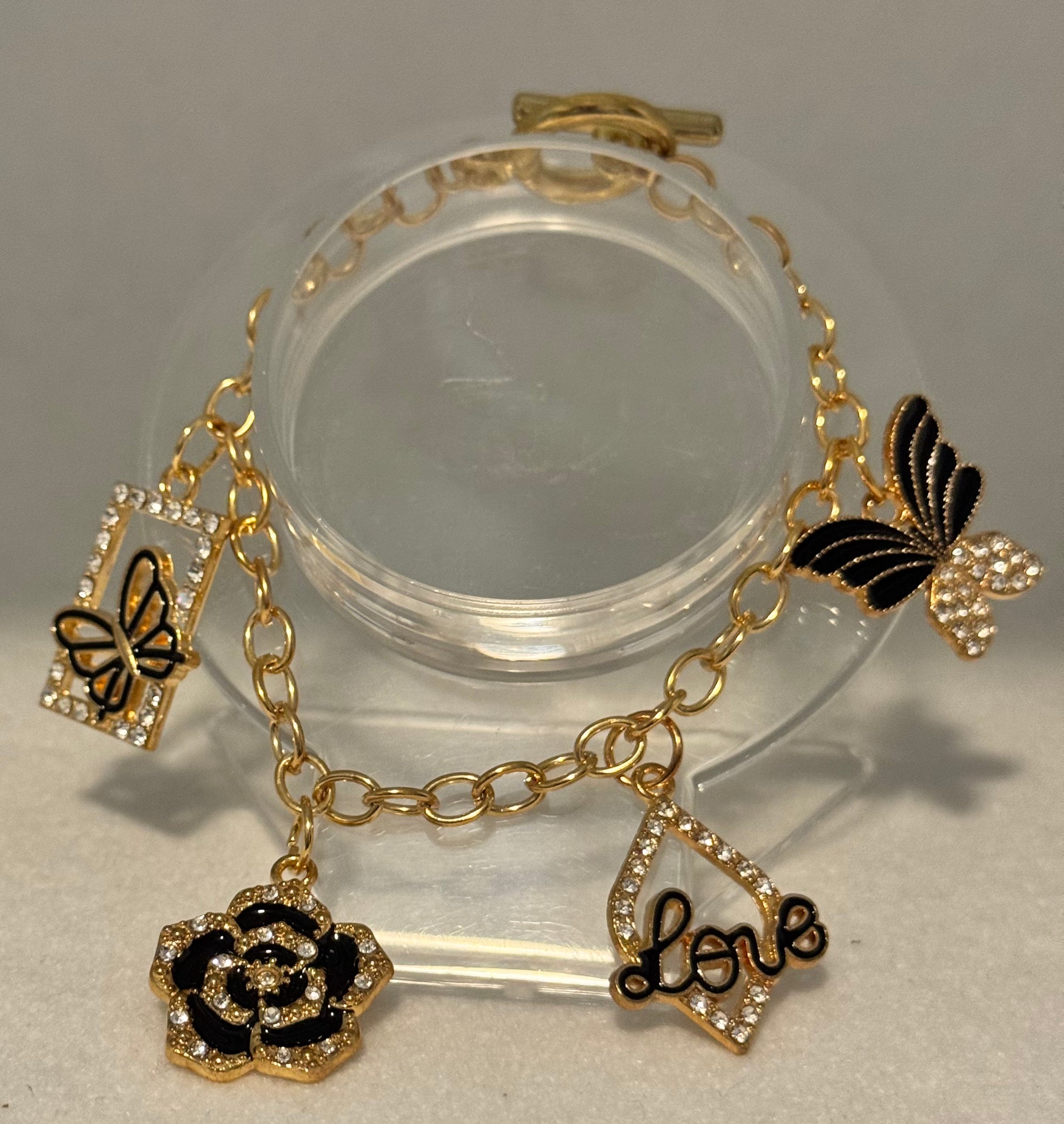Gold Chain link Charm Bracelets
