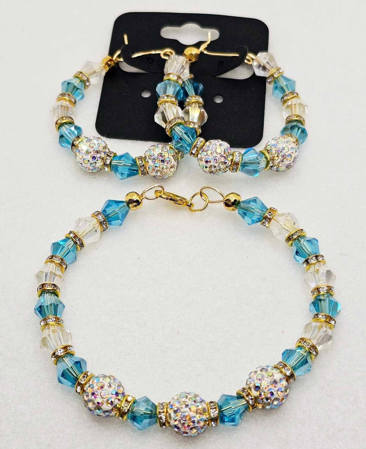 Beaded Crystal Bracelets & Earrings
