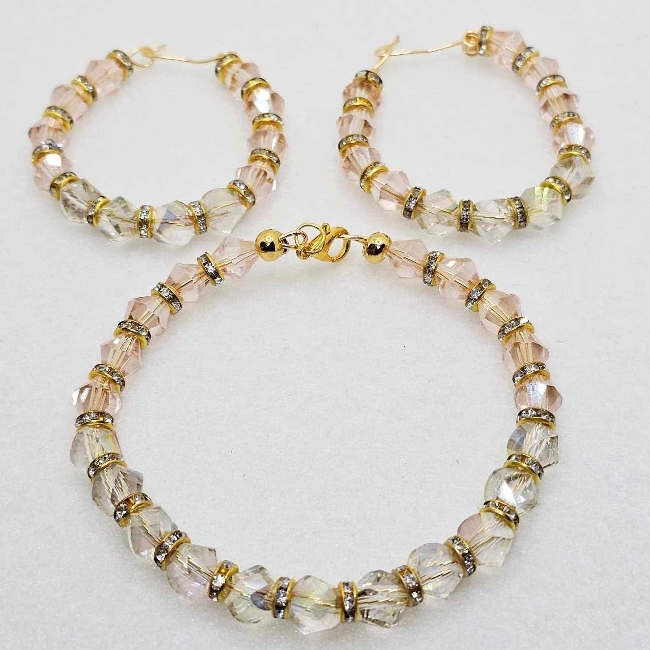 Beaded Crystal Bracelets & Earrings