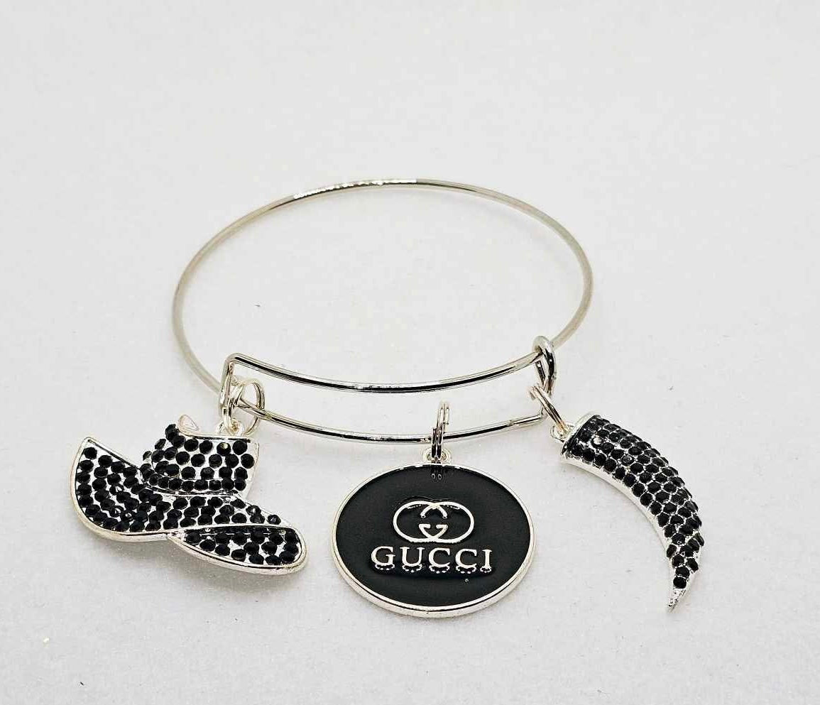 Silver Charm Bangles